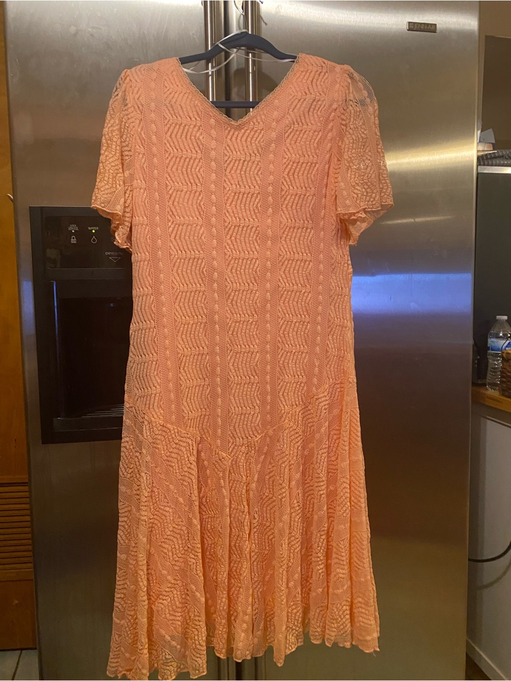 Rabbit Rabbit Rabbit Peach Lace Midi Dress - Picture 6 of 6